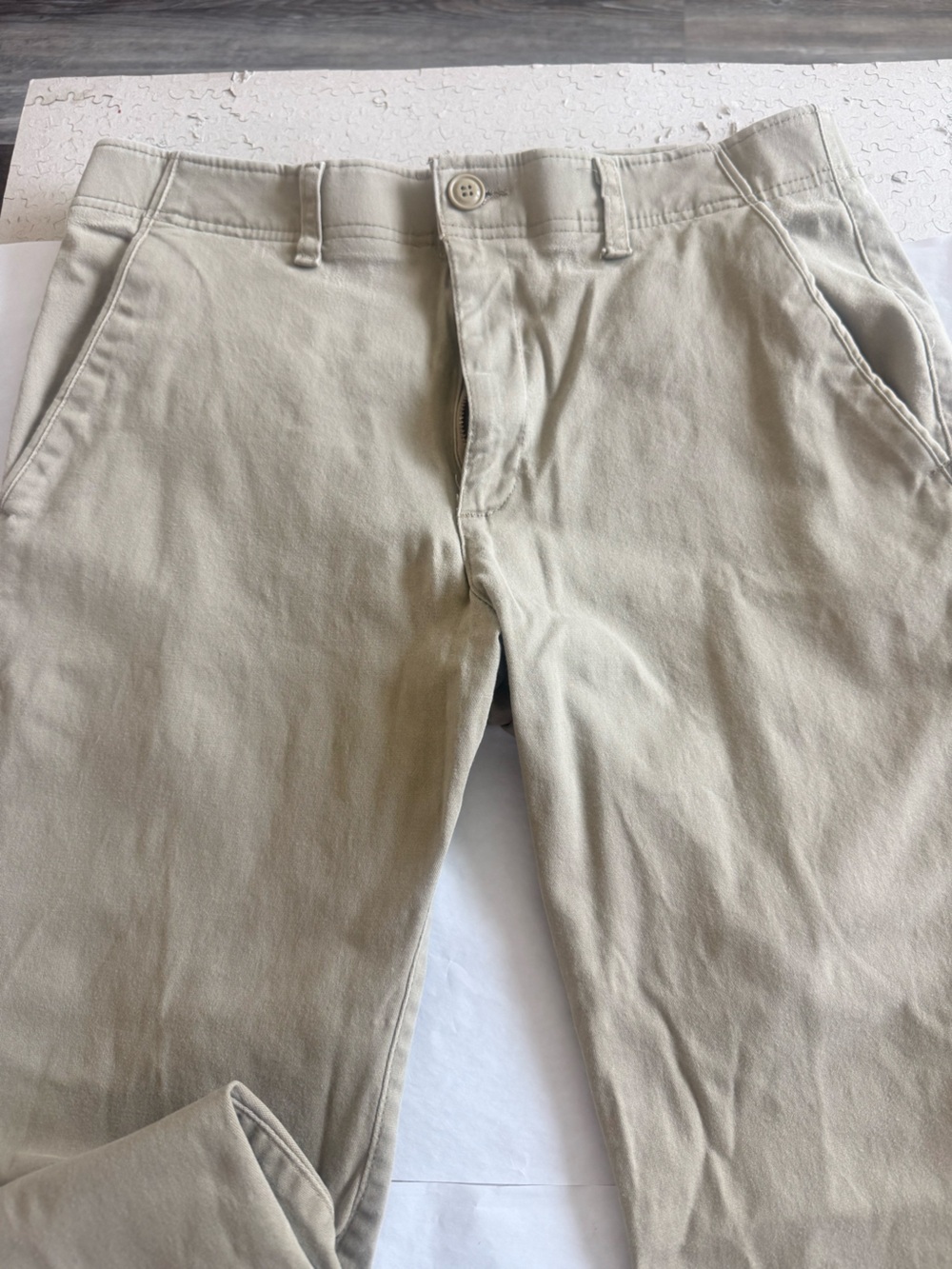 Lee Khaki Beige Straight Leg Pants